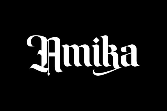 Amika Blackletter Font: Timeless Charm for Handmade Labels & Printables