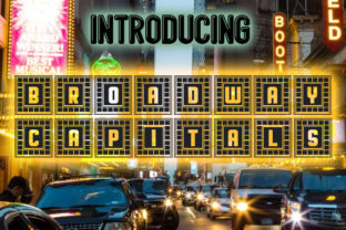 Broadway Capitals: A Retro Display Font That Pops on Handmade Goods