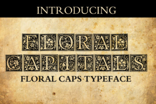 Floral Capitals: A Vintage Display Font for Digital Charm