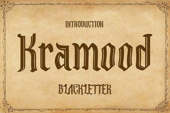 Kramood: A Bold Blackletter Font for Editorial Impact