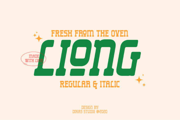 Liong: A Bold Retro Slab Serif Font for Handmade Labels & Printables