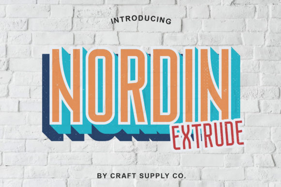 Nordin Extrude Family: A Bold Sans Serif Font for Scroll-Stopping Campaigns