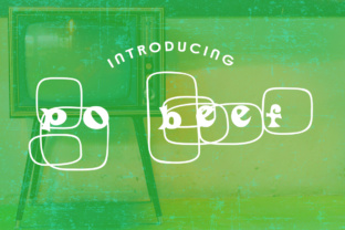 Po Beef: A Retro Display Font with Twisted Charm